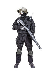 Spec ops soldier with shotgun