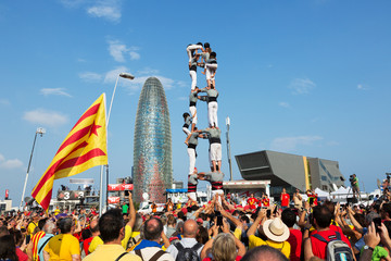  Castell show in The National Day of Catalonia - obrazy, fototapety, plakaty
