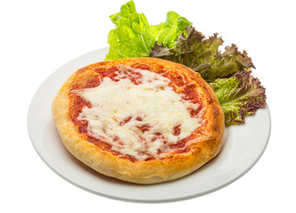 Pizza with tomato and cheese