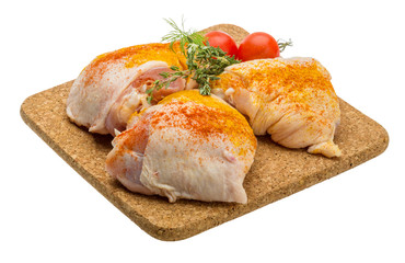 Raw chicken thigh