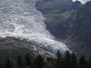Subiendo a los Alpes desde Chamonix con tren cremallera