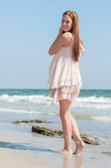 Fototapeta na wymiar girl on a beach