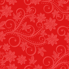 red background
