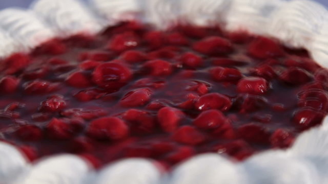 cherry cake close-up
