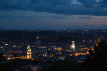 Fototapeta na wymiar A roofs of Lviv