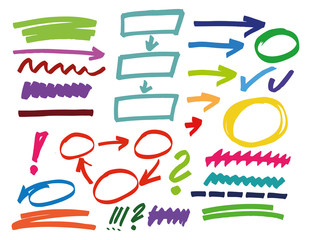highlighter elements vector illustration