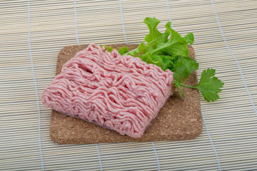 Raw minced pork meat