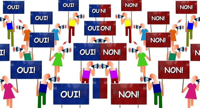 Manifs "Oui vs Non"