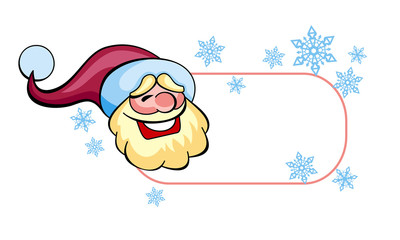 Holiday frame with Santa Clause
