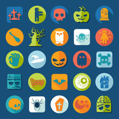 Set of halloween icons