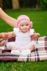 Beautiful five month old baby girl