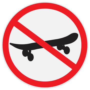 not, ride, skateboard, sign