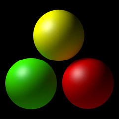 Set of colorful balls