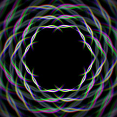 Mystic shiny hex frame with aberrations