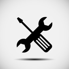 Wrench and screwdriver - repair icon