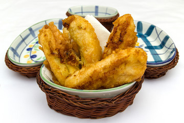 Fried banana fritter indonesian style in white background 2