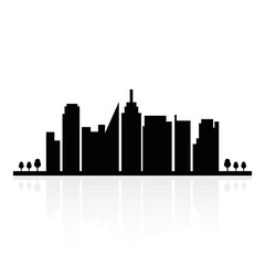 Naklejka premium Building silhouettes