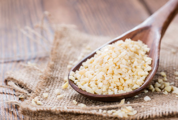 Wooden Spoon with Minced Almonds
