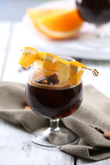 Espresso cocktail served on table