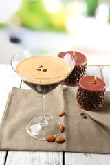 Obraz na płótnie Canvas Espresso cocktail served on table