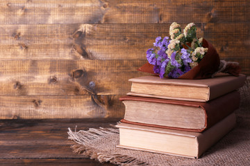 Books and wildflowers