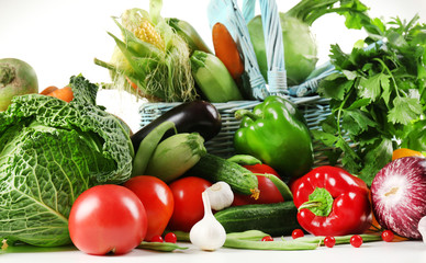 Fresh organic vegetables, close up