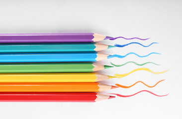 Fototapeta premium Color pencils isolated on white