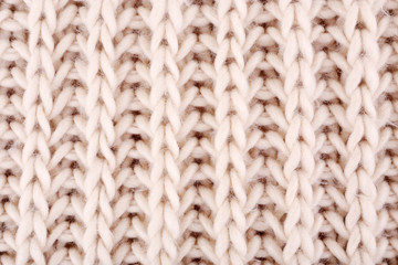 Knitted fabric background close up