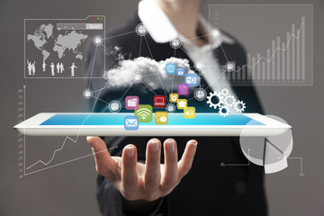 Tablet in hands