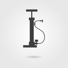 bicycle pump icon with shadow