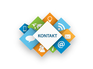 "KONTAKT" Button (Kundenservice Rufen Sie Uns Web Knopf Hotline)