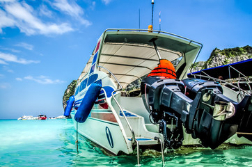 Speed boat in the sea