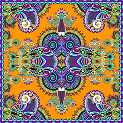 Traditional ornamental floral paisley bandanna