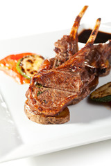 Lamb Chops and Vegetables