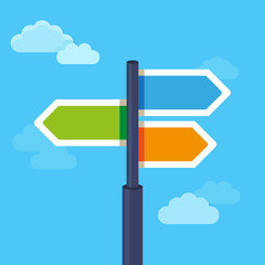 Vector abstract strategy concept in flat style