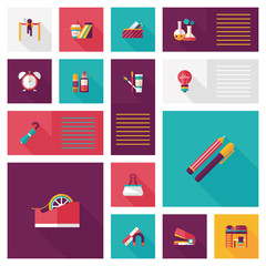 back to school flat ui background,eps10