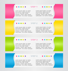 Modern infographics white square design template with shadow