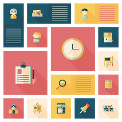 back to school flat ui background,eps10