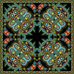 Foto op Plexiglas Traditional ornamental floral paisley bandanna © Kara-Kotsya