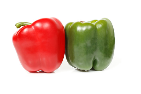 Red and green bell peppers