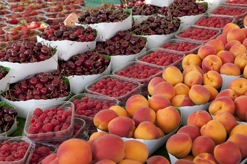 Summer fruit on the market