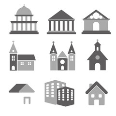 Building real state icons vector set