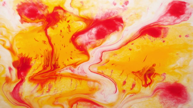 Colorful flowing abstract painting.