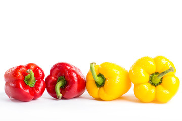 Vegetables isolated on a white background.