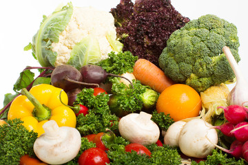 vegetables isolated on a white background