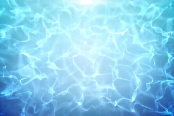Fototapeta na wymiar Blue pool under bright light