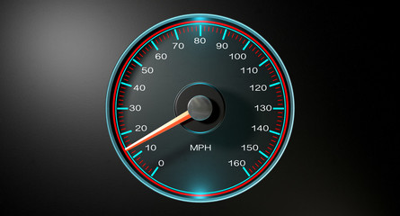 Speedometer MPH Slow - obrazy, fototapety, plakaty
