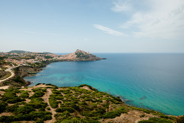 Fototapeta na wymiar Castel Sardo bay, Sardinia, Italy