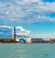 Grand canal view with San Marco Basilica. Venice,