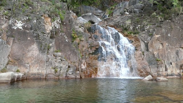 Tahiti waterfall in Peneda Geres National Park in Portugal